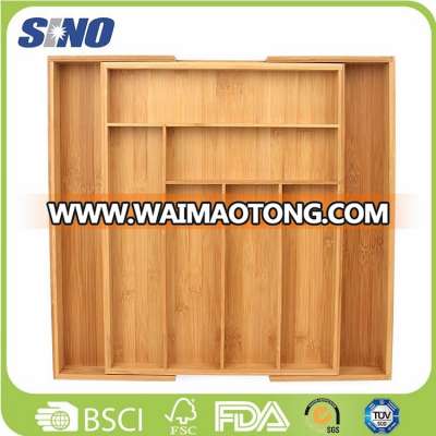 China Bamboo Eco-friendly Custom Expandable Kitchen Drawer Divider