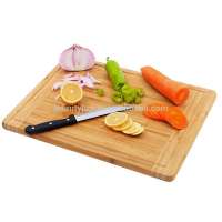 Non-Slip chopping block 3 pieces wooden organic bamboo cutting board set