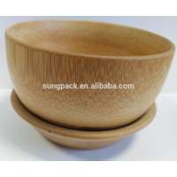 Good Quality Bamboo Bowl in Natural Eco-friendly Handmade Bamboo Salad Soup Bowl For Kitchenware