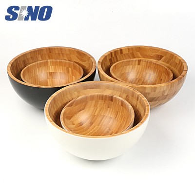 Japanese Color Bamboo Fiber Salad Serving Bowl Set