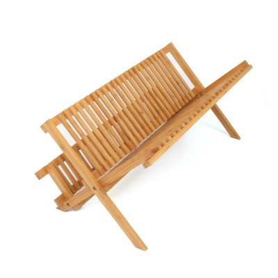 Wholesale Eco-Friendly Bamboo Foldable Storage Drying Dish Rack