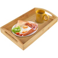 Environmentally Beautiful With Wide Handles Bamboo Cutlery Tray