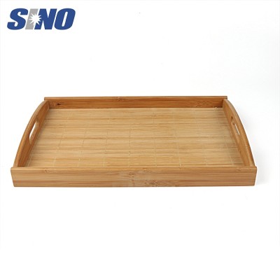 Healthy Eco-Friendly Breakfast Food Bamboo Bread Serving Tray