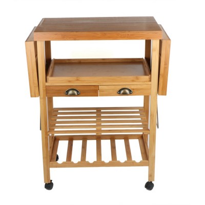 High Quality Multifunctional Wooden Kitchen Trolley Cart