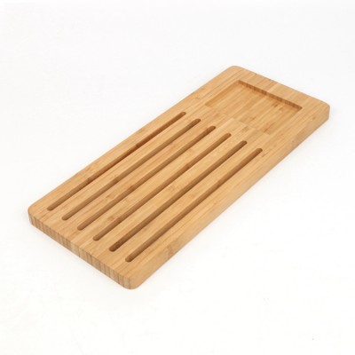 High Quality Natural Organic Bamboo Slotted Bread Boards