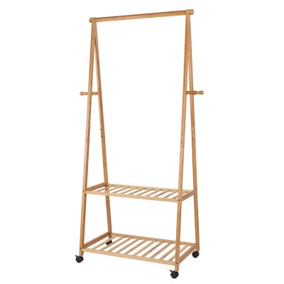 Cheap Bamboo Clothes Rack Coat Stand Wooden