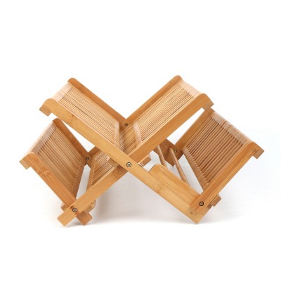 New Design 2 Tier Layer Bamboo Dish Drying Rack With Tray