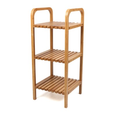 3-Tier Corner Shelf Towel Rack Organizers Bamboo Bathroom Shelf