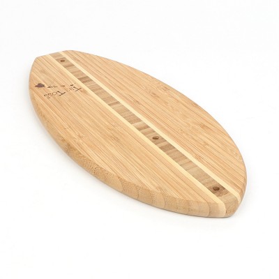 Small Football Shape Bamboo Cutting Board